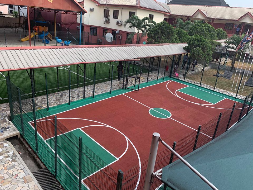 Installation of Basketball court at Dayspring Sch. Ph